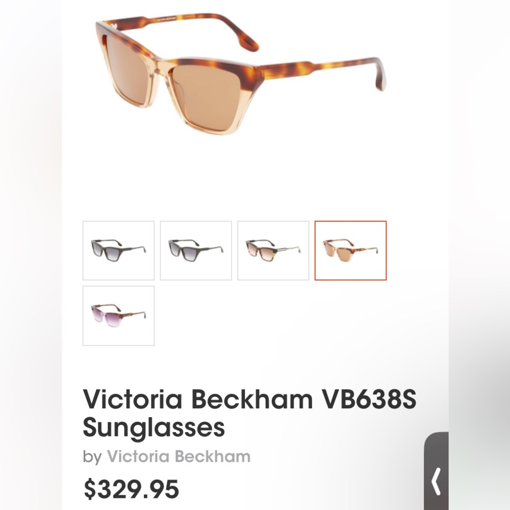 Victoria Beckham Sunglasses VB368S Havana Caramel Tortoiseshell and cases -& box - Picture 7 of 7